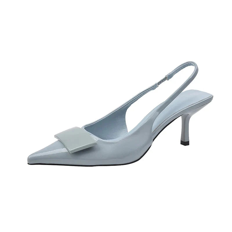 Escarpins slingback pour femme avec boucle décorative