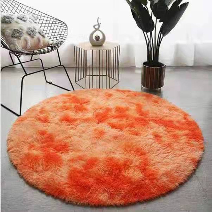 Round Shaggy Area Rug