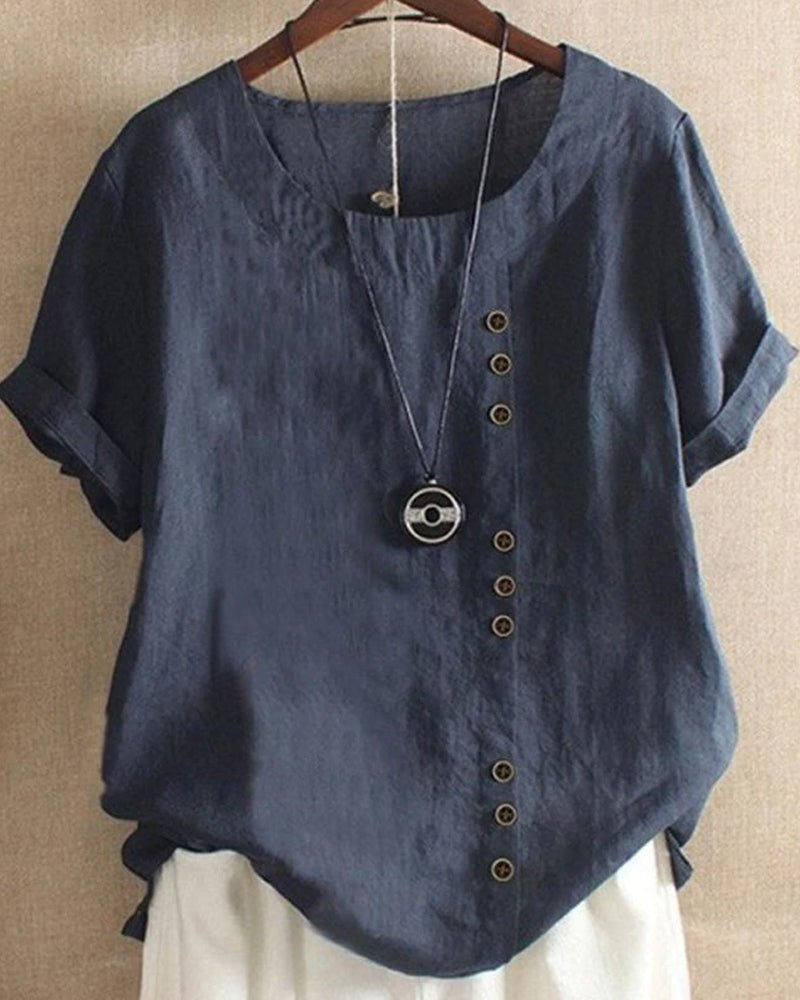 Haut décontracté pour femme avec détails boutonnés
