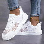 Women’s Breathable Lace Sneakers with Lightweight Sole and Elegant Fit