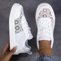 Damen atmungsaktive Spitzen-Sneaker mit leichter Sohle und elegantem Sitz