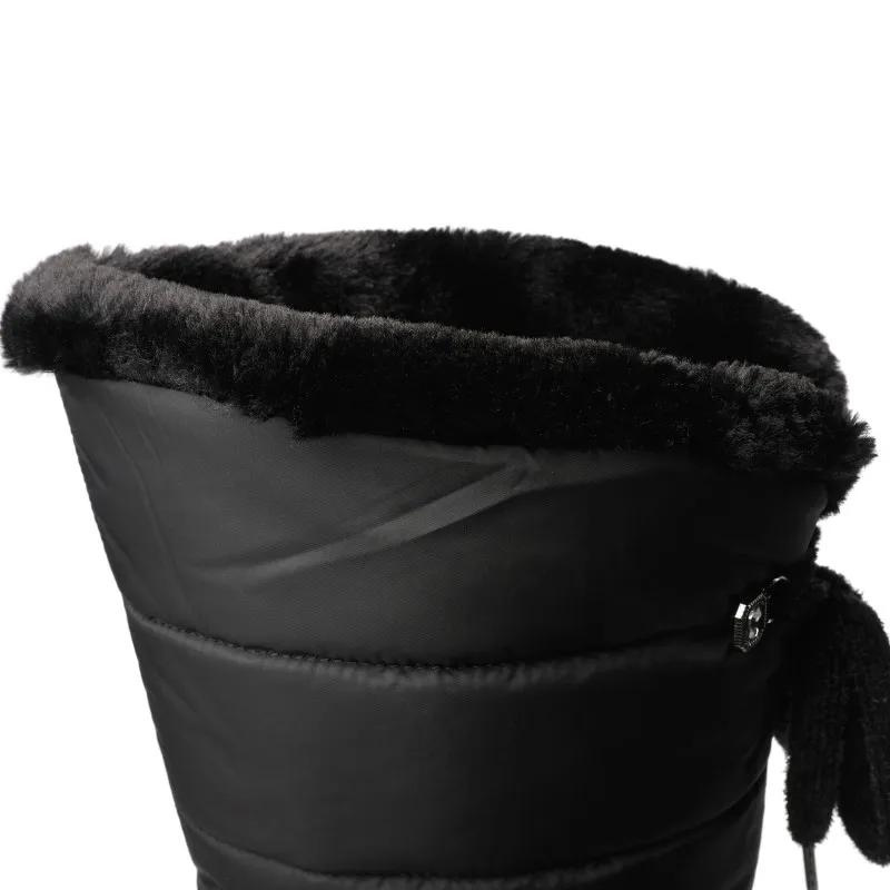 Stivali invernali imbottiti da donna al ginocchio