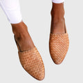 Damen gewebte Slipper mit gepolstertem Komfort