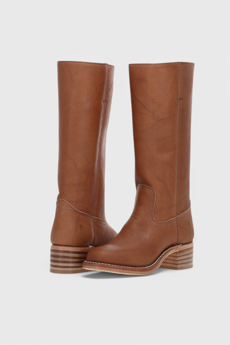 Botas clásicas de mujer hasta la rodilla con tacón apilado