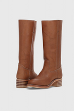 Botas clásicas de mujer hasta la rodilla con tacón apilado
