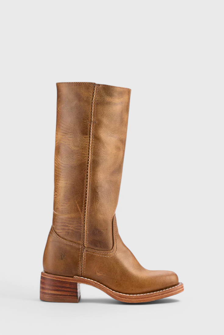 Botas clásicas de mujer hasta la rodilla con tacón apilado