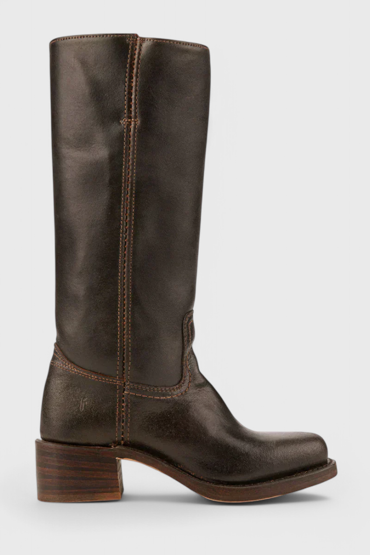 Botas clásicas de mujer hasta la rodilla con tacón apilado