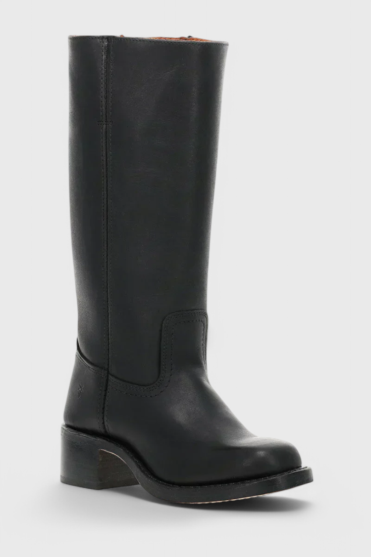 Botas clásicas de mujer hasta la rodilla con tacón apilado