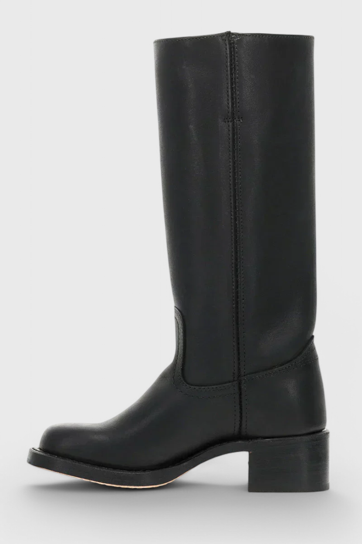 Botas clásicas de mujer hasta la rodilla con tacón apilado