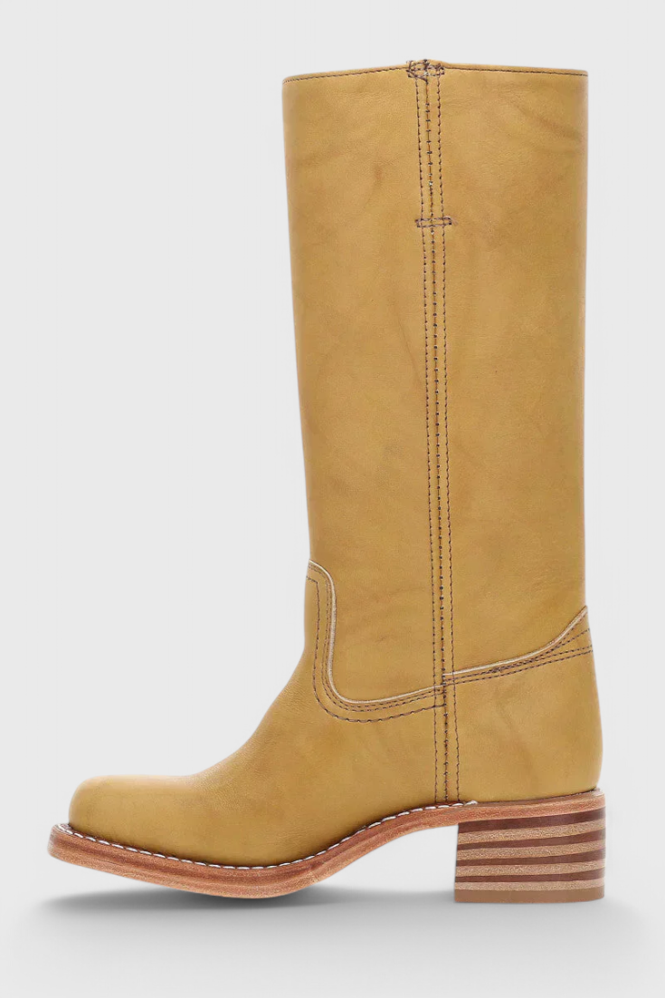 Botas clásicas de mujer hasta la rodilla con tacón apilado