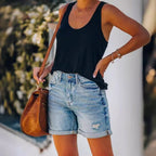 Women's High Waist Denim Shorts