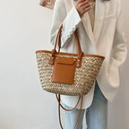 Women’s Woven Summer Shoulder Tote