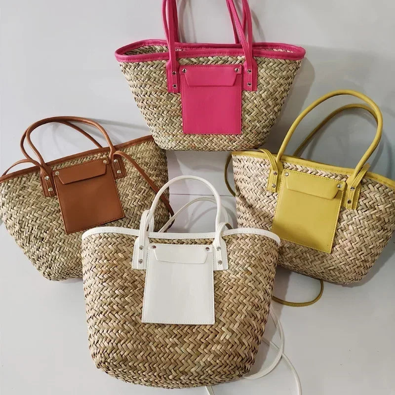 Women’s Woven Summer Shoulder Tote