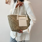 Women’s Woven Summer Shoulder Tote