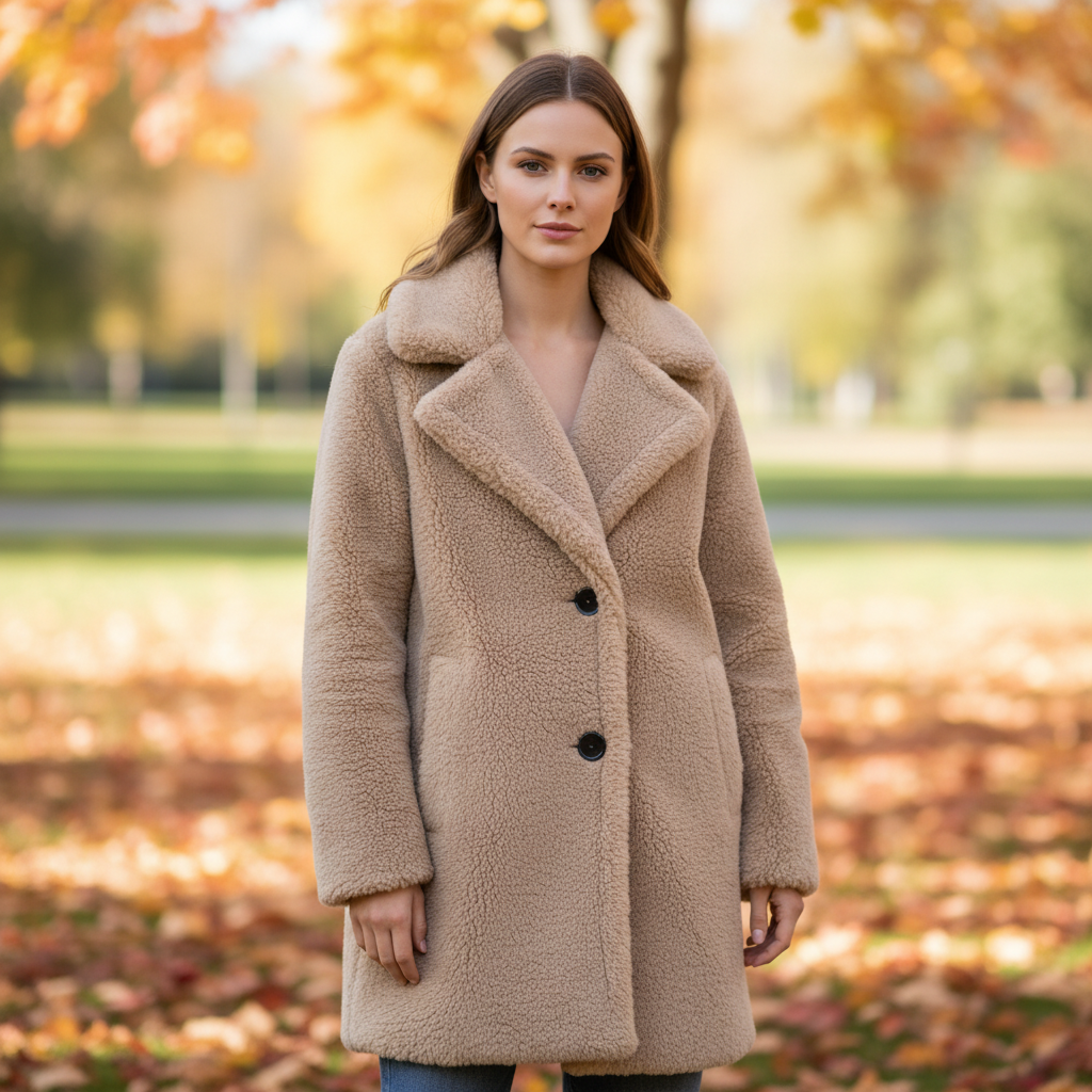 Women’s Teddy Lapel Coat