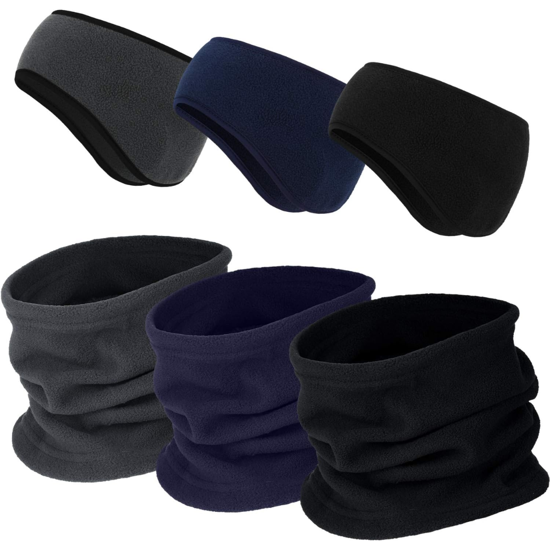 Set di fascia per capelli e sciarpa invernali