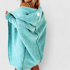 Cardigan oversize à capuche pour femme