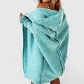 Cardigan oversize à capuche pour femme