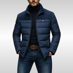 Herren-Steppjacke mit Kontrasteinsatz