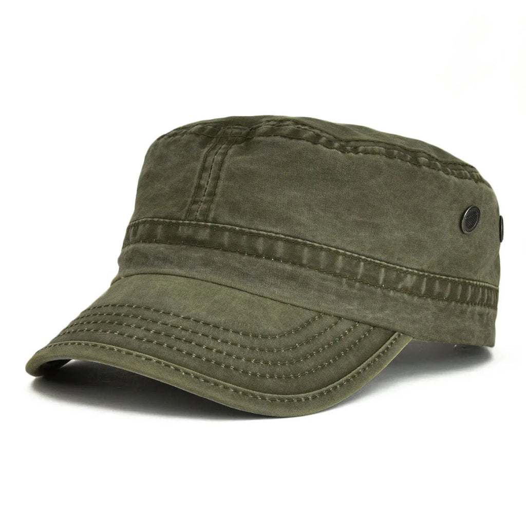 Herren Vintage-Militärkappe mit verstellbarer Passform für den Alltag