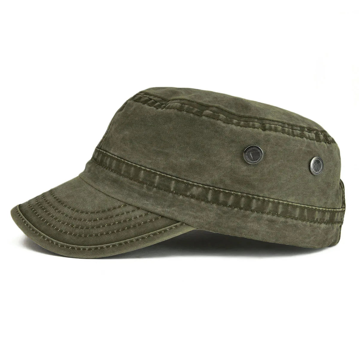 Men’s Vintage Military Cap with Adjustable Fit for Everyday Wear