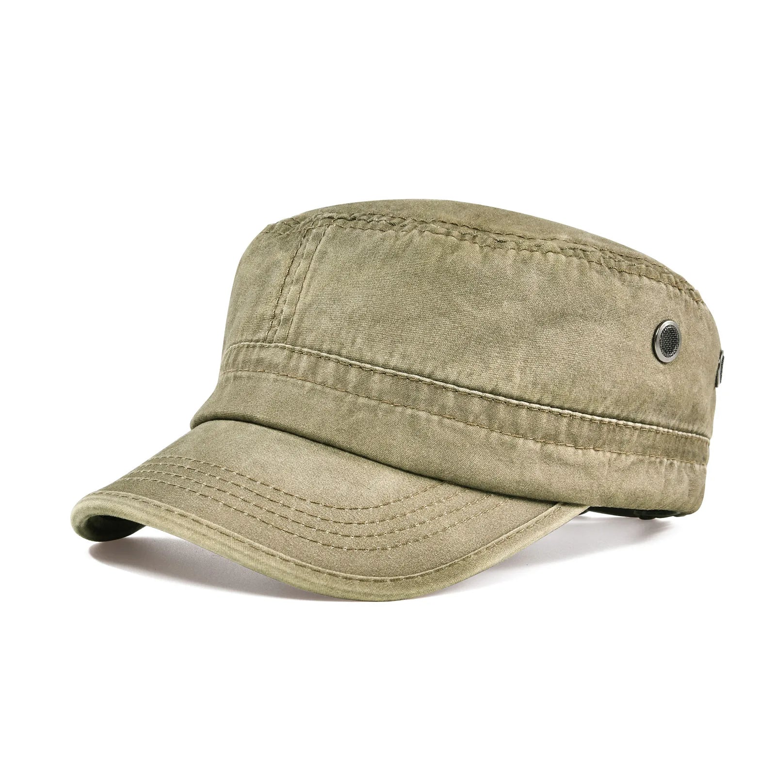 Men’s Vintage Military Cap with Adjustable Fit for Everyday Wear