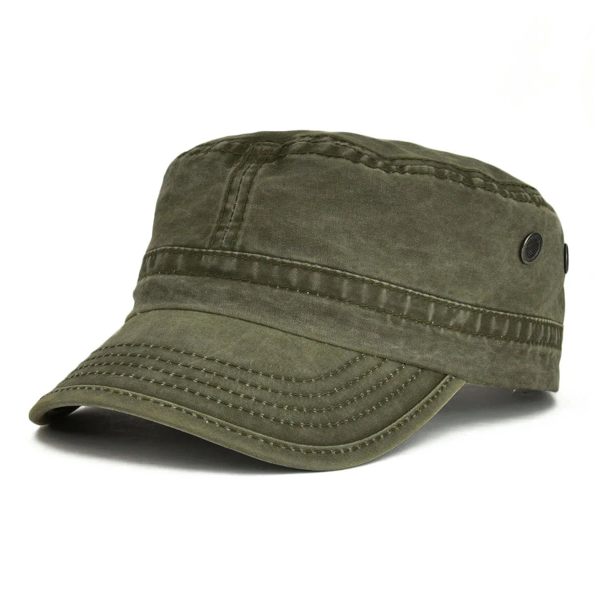 Men’s Vintage Military Cap with Adjustable Fit for Everyday Wear