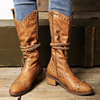 Women's Studded Mid-Calf Western Boots