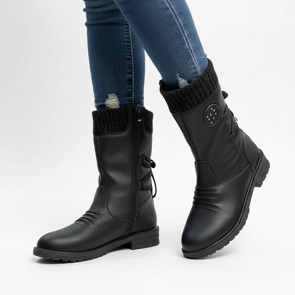Bottes d’hiver pour femmes à mi-mollet
