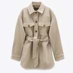 Women’s Belted Shirt Jacket