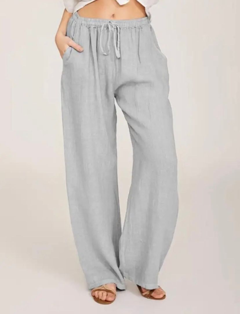 Weite Damenhose mit Kordelzug für den Alltag im Sommer