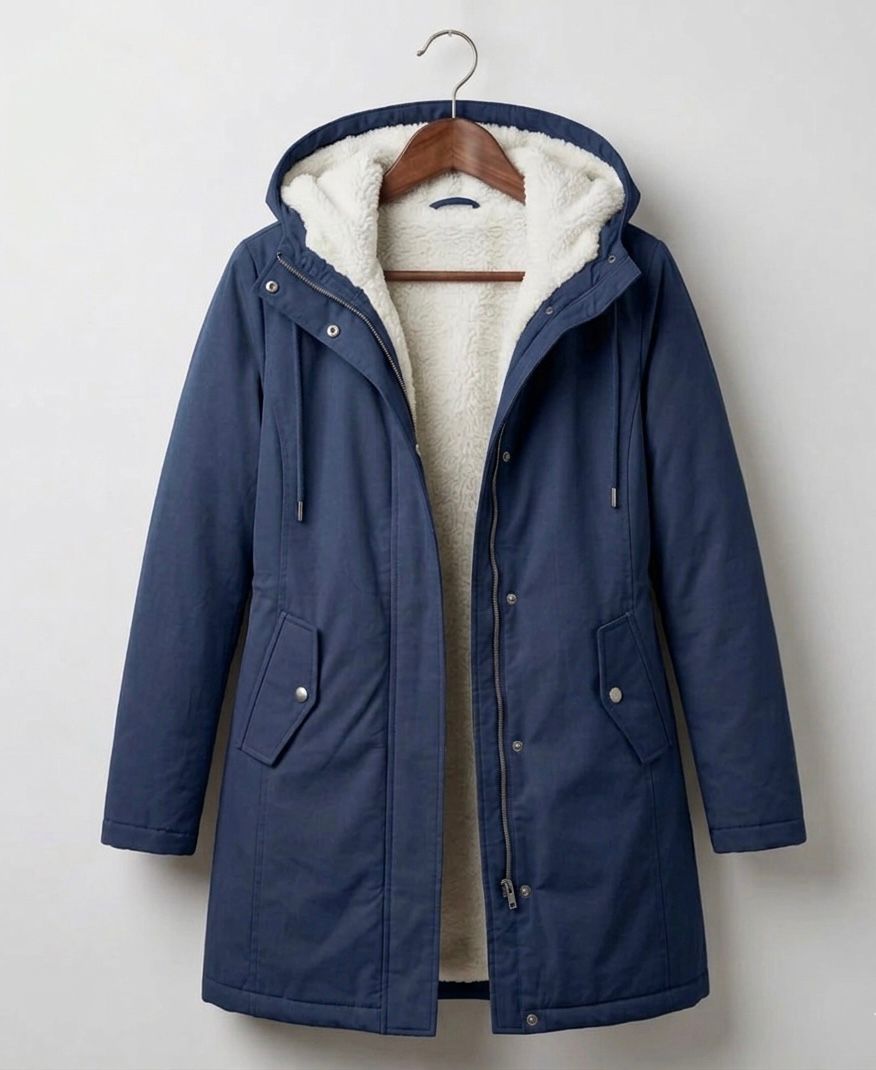 Women's Hooded Fleece-Lined Winter Parka Coat
