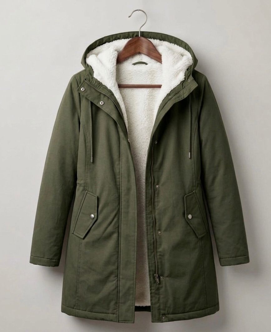 Women's Hooded Fleece-Lined Winter Parka Coat