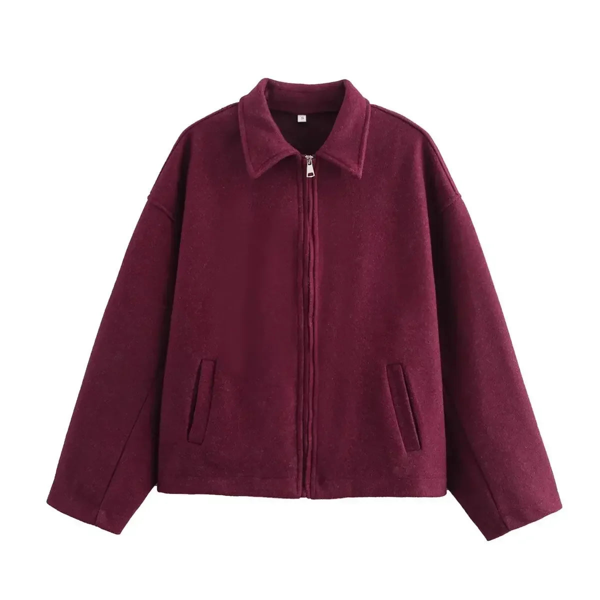 Veste courte pour femme à col pointu