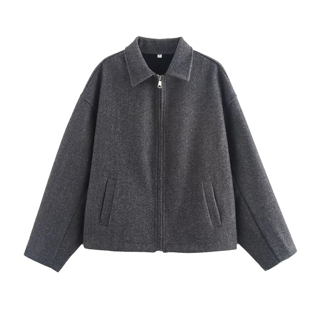 Veste courte pour femme à col pointu