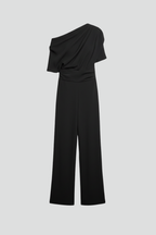 Combinaison femme asymétrique drapée à jambes larges