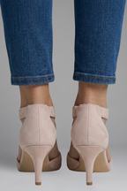 Damskie czółenka peep toe z wycięciami