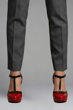Tacones de plataforma para mujer con tira en T
