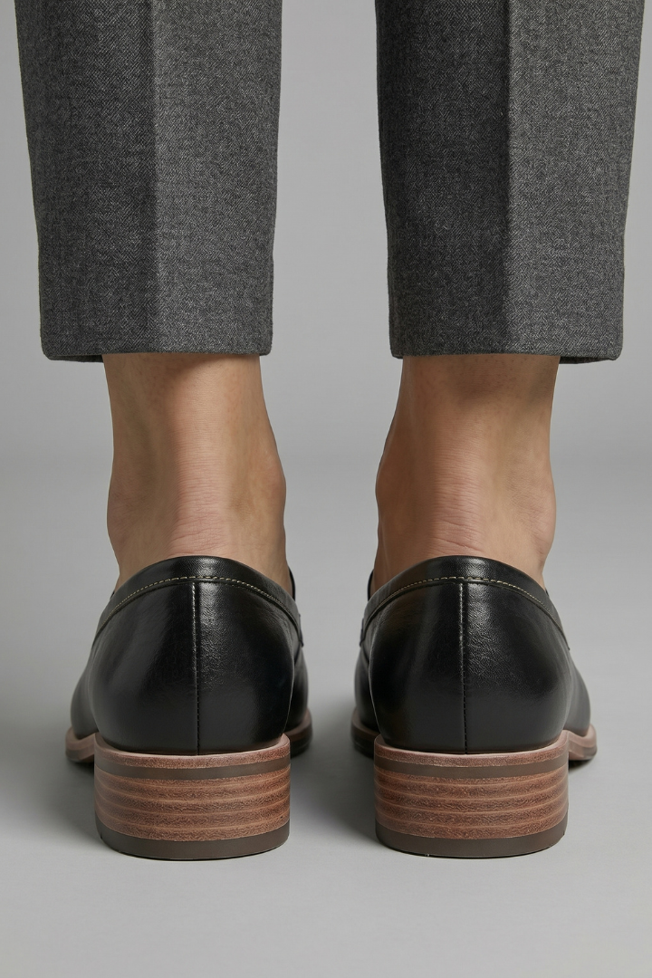 Mocasines sin cordones de punta fina para mujer