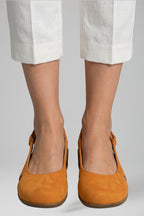 Chaussures compensées slingback à découpes pour femme