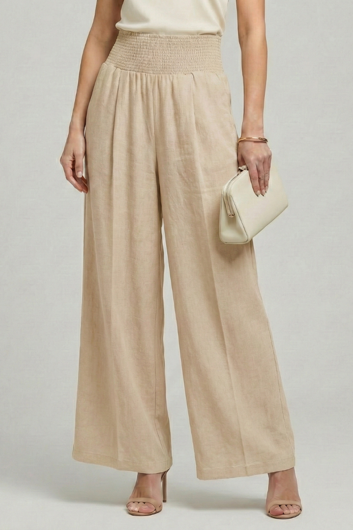 Pantalones Palazzo de Cintura Alta para Mujer
