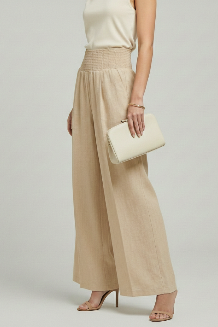 Pantalones Palazzo de Cintura Alta para Mujer