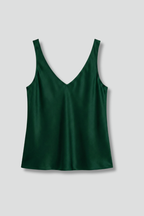 Damen-Satin-Trägertop mit V-Ausschnitt