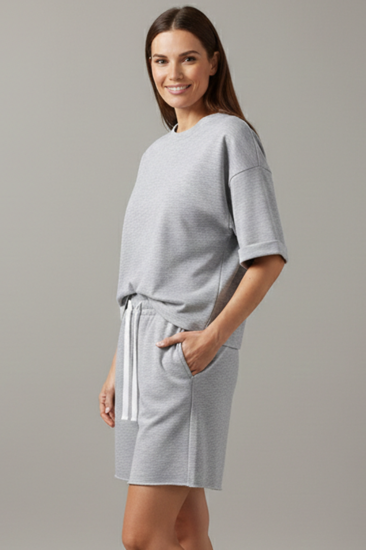 Lässiges T-Shirt- und Shorts-Set für Damen
