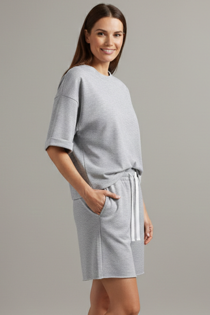 Lässiges T-Shirt- und Shorts-Set für Damen