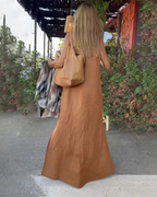 Damen-Maxikleid mit Neckholder-Ausschnitt