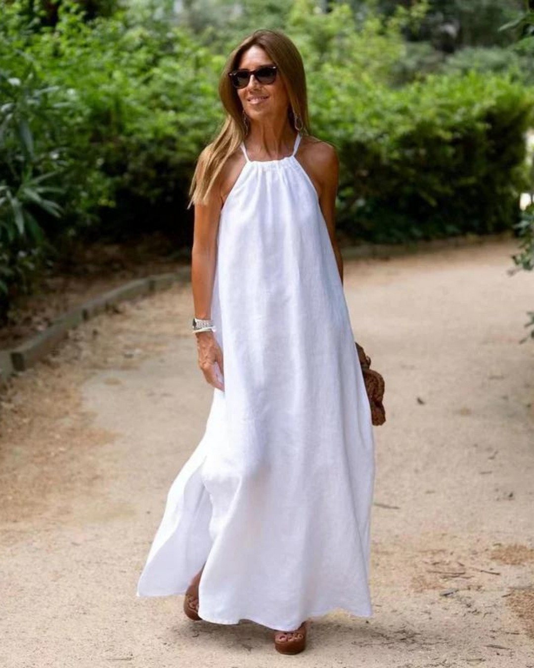 Damen-Maxikleid mit Neckholder-Ausschnitt