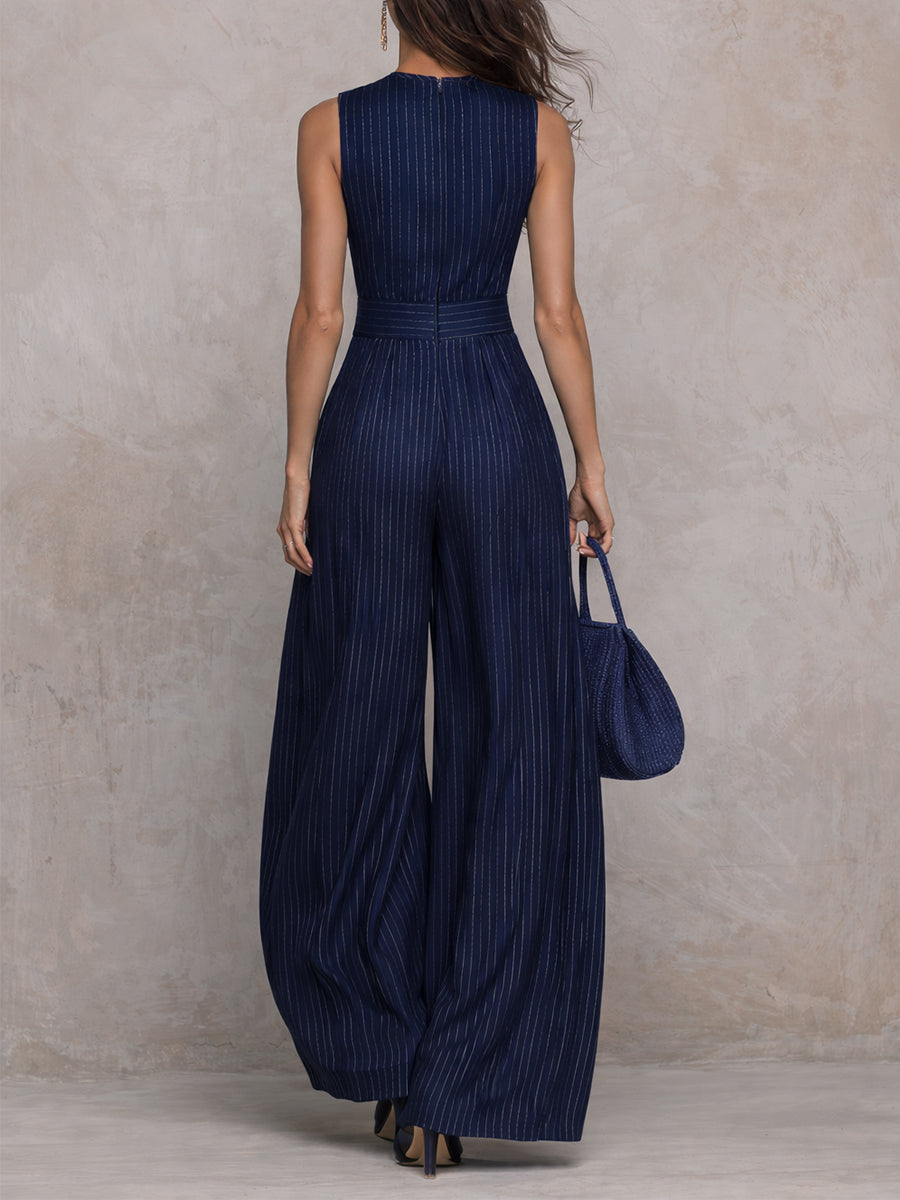 Women's Sleeveless Wide Leg Jumpsuit