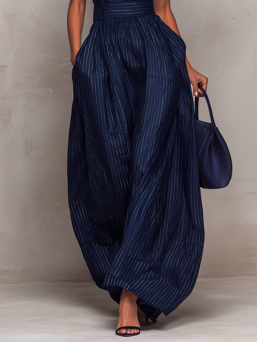 Women's Sleeveless Wide Leg Jumpsuit