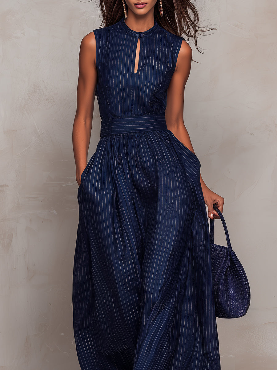 Women's Sleeveless Wide Leg Jumpsuit